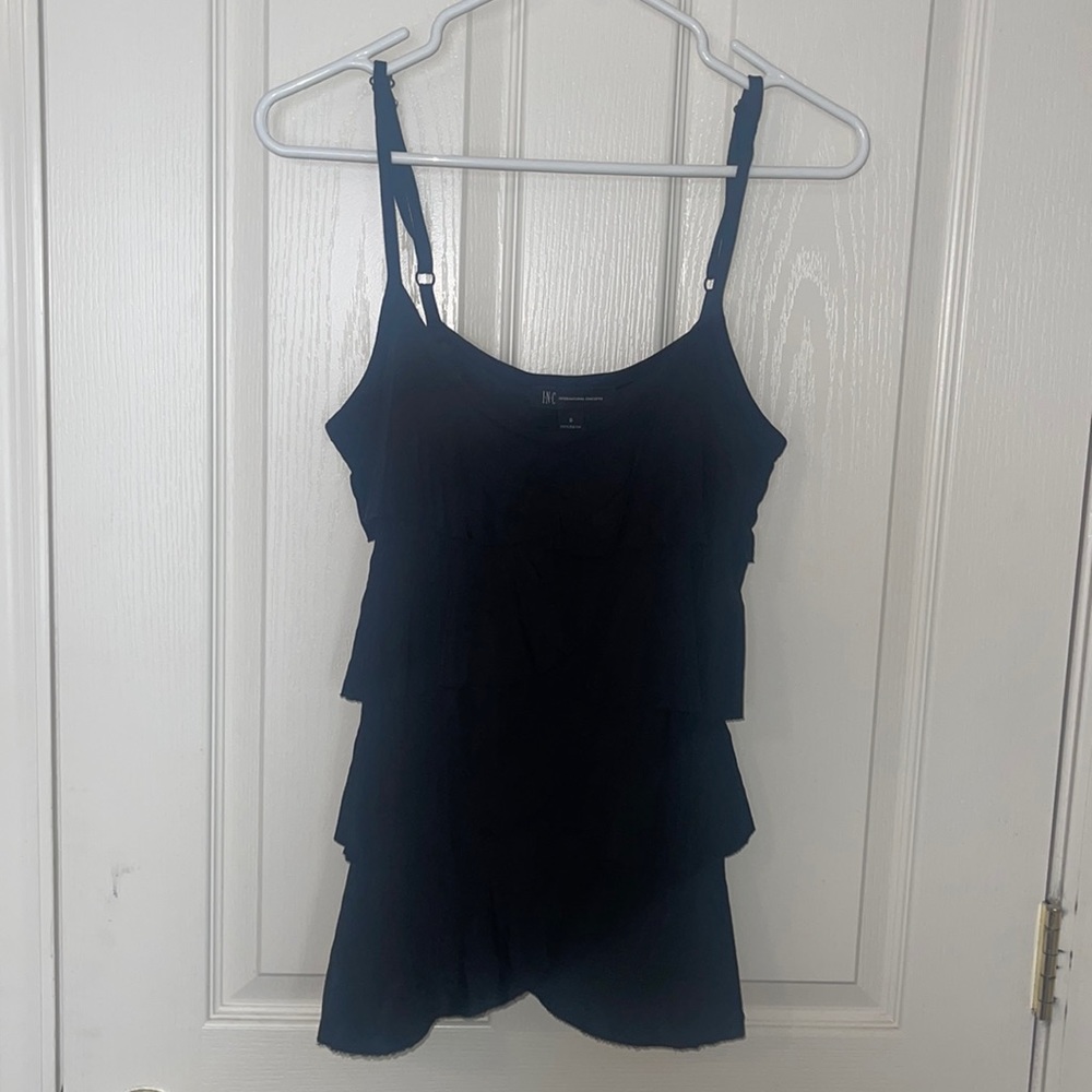 INC spaghetti strap black top